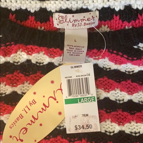NWT J.J. Basics Knit Stripped Sweater - Picture 2 of 5